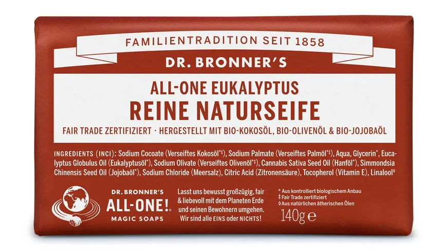 DR. BRONNER'S reine Naturseife Eukalyptus 140 g