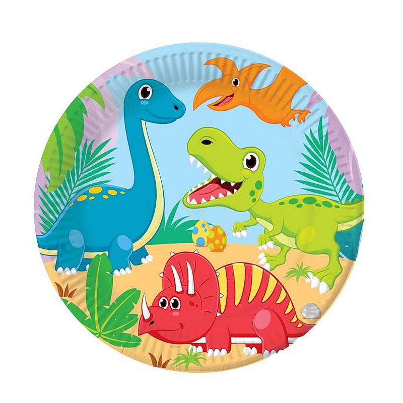Giform Tallerken 8 stk Dinosaur