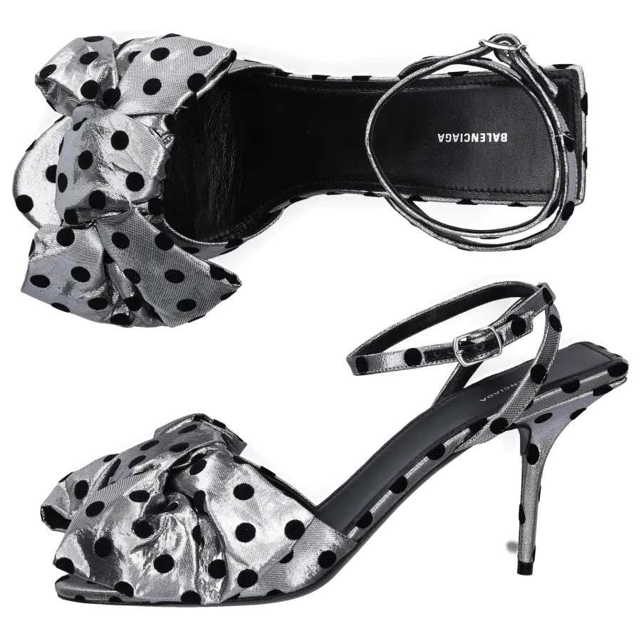 Balenciaga - Sandalen KNIFE BOW SANDAL Materialmix - silber