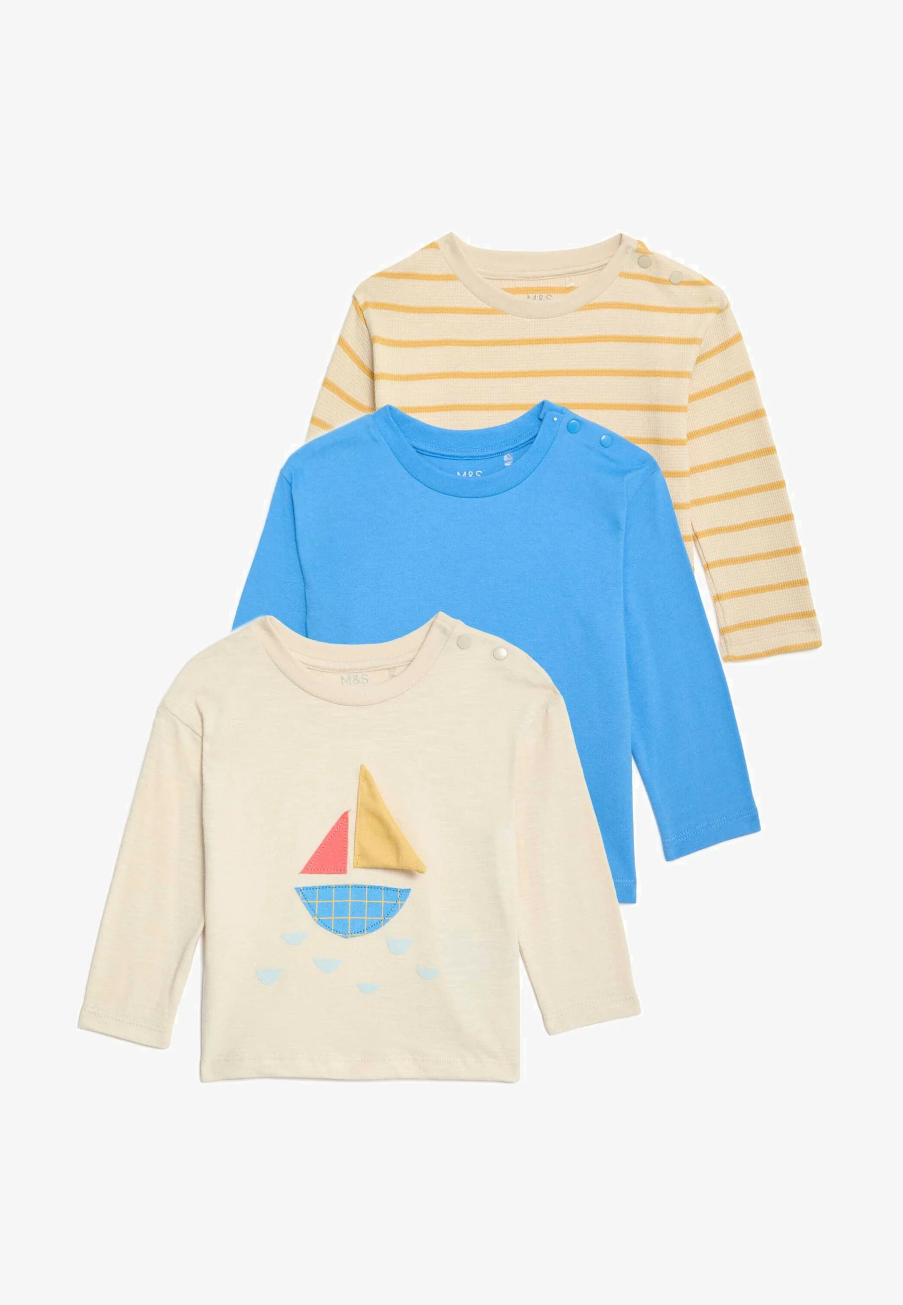 Camiseta de manga larga Marks & Spencer (paquete de 3)
