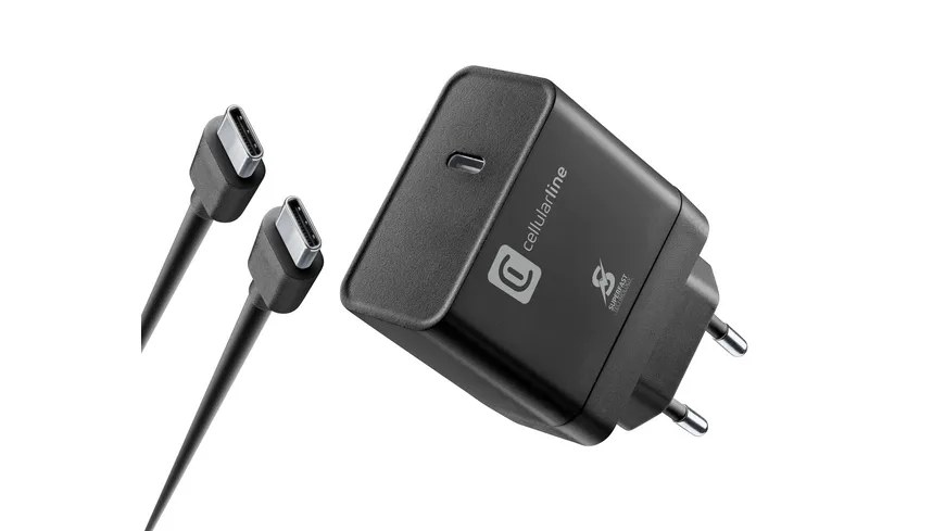 Cellularline USB-C Super Fast Charger Kit für Samsung 45W Black