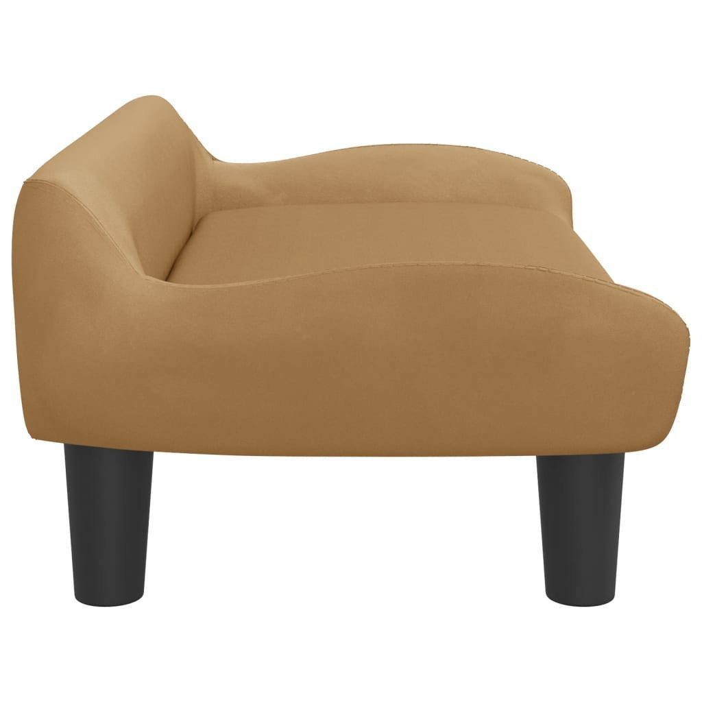 vidaXL Kindersofa Kindersofa Braun 70x40x24 cm Samt Kindercouch Kindermöbel Kinderzimmer