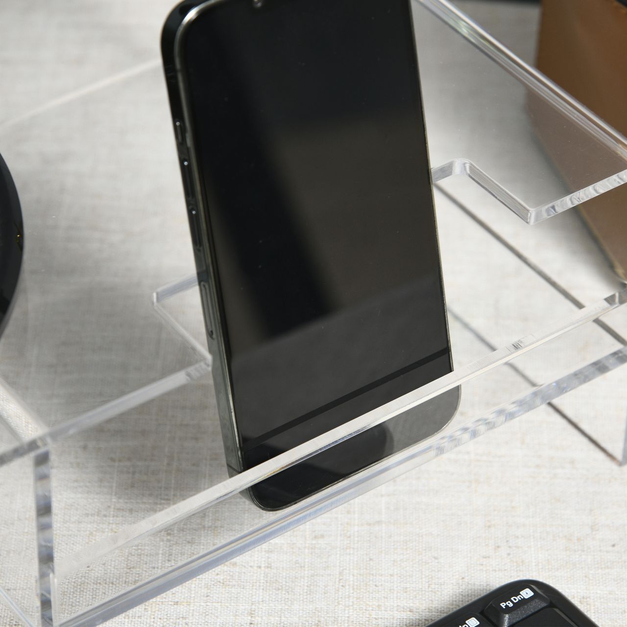 HOMCOM Monitorständer Bildschirmerhöhung mit Staufach für Monitore bis 24 Zoll