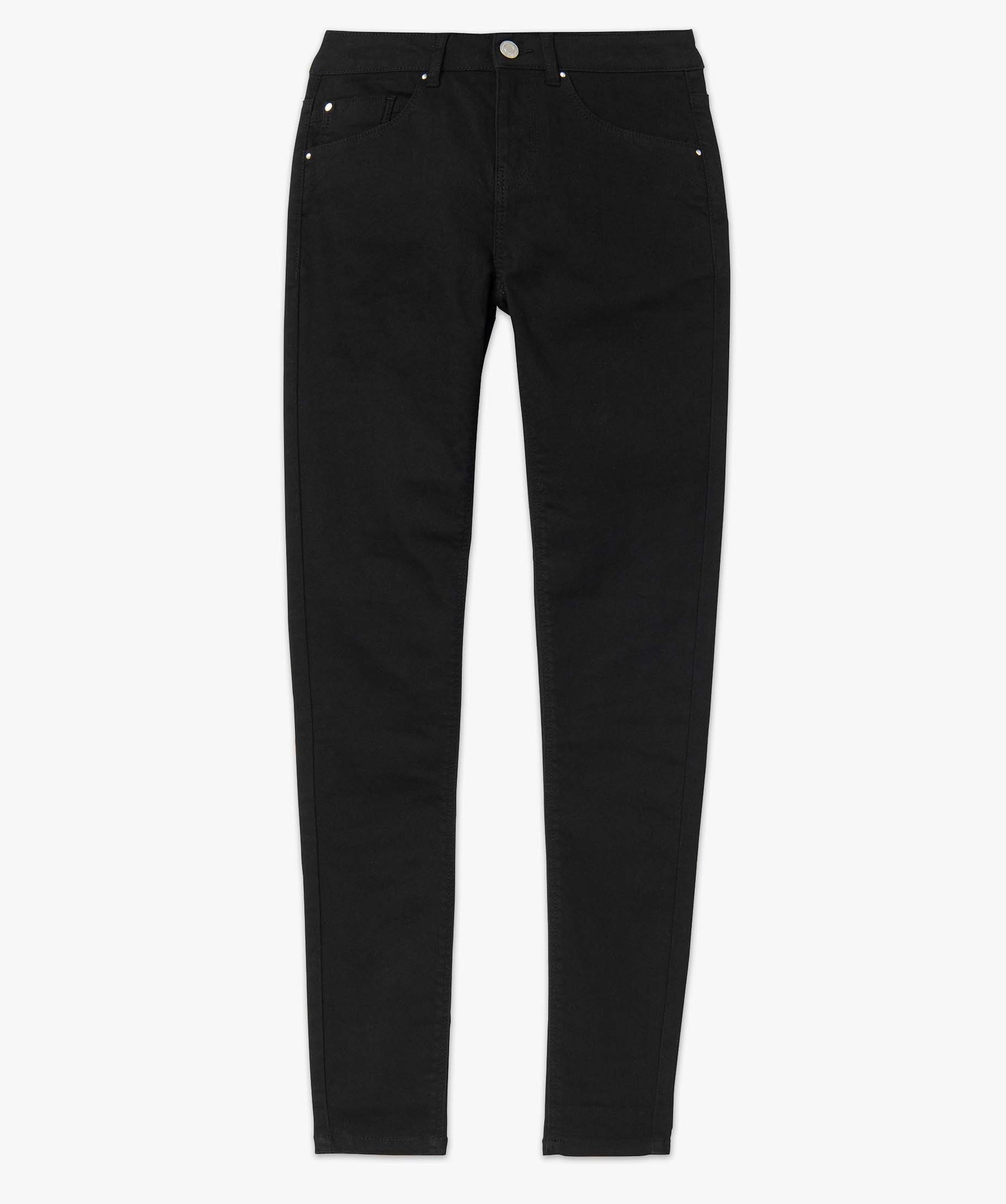 Pantalon femme coupe Slim taille normale noir | GEMO