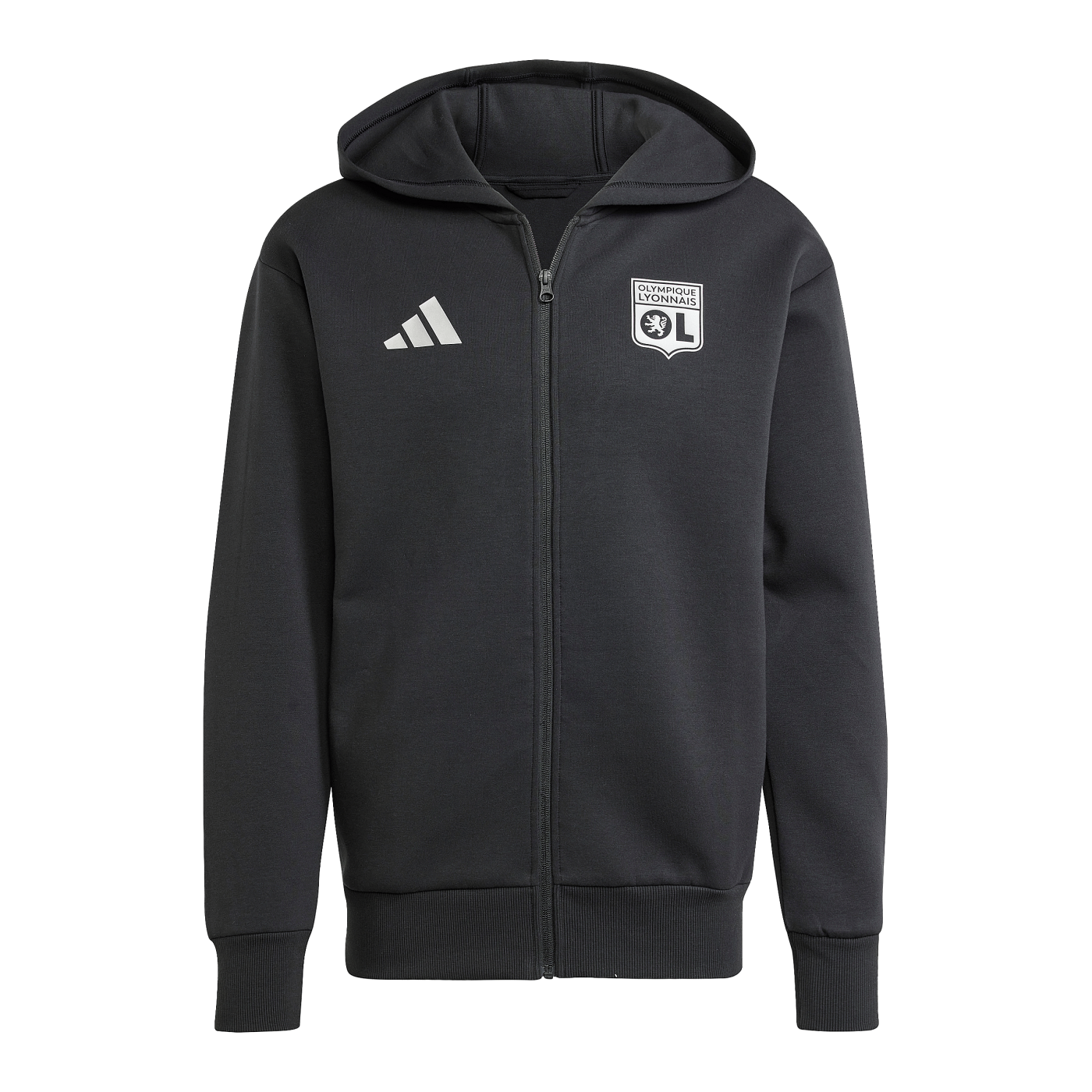 adidas Olympique Lyon Anthem Jacke Schwarz