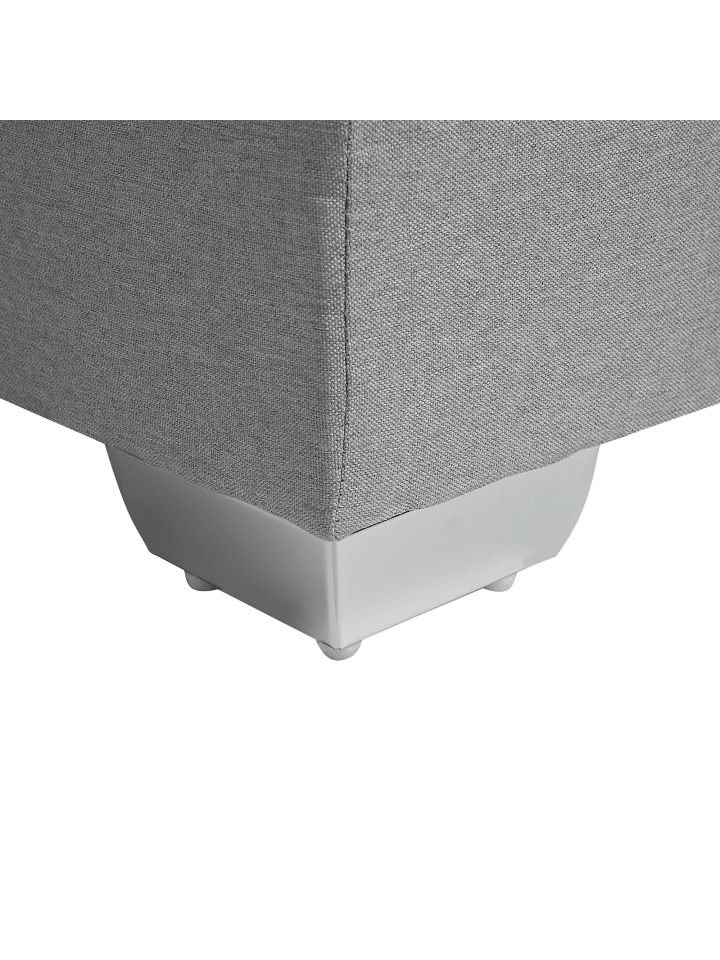 Beliani Boxspring Bett DUCHESS in Grau/Silber - (W) 191 x (H) 112 x (L) 211 cm günstig kaufen onesize