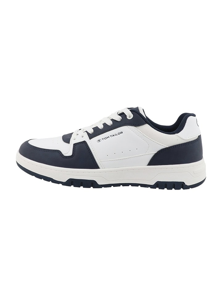 Tom Tailor Sneakers in Weiß/ Dunkelblau günstig kaufen