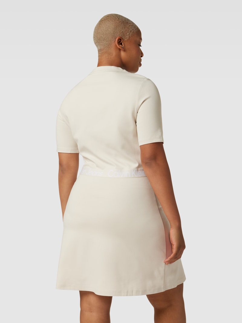 Minikleid mit Label-Detail Modell 'MILANO' in ecru