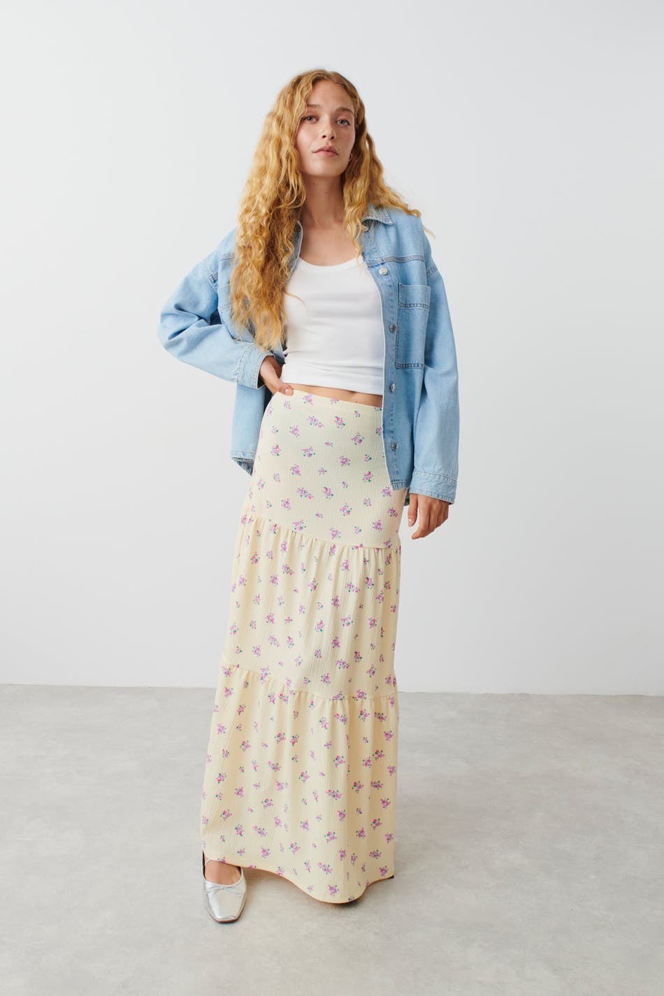 Flower maxi skirt
