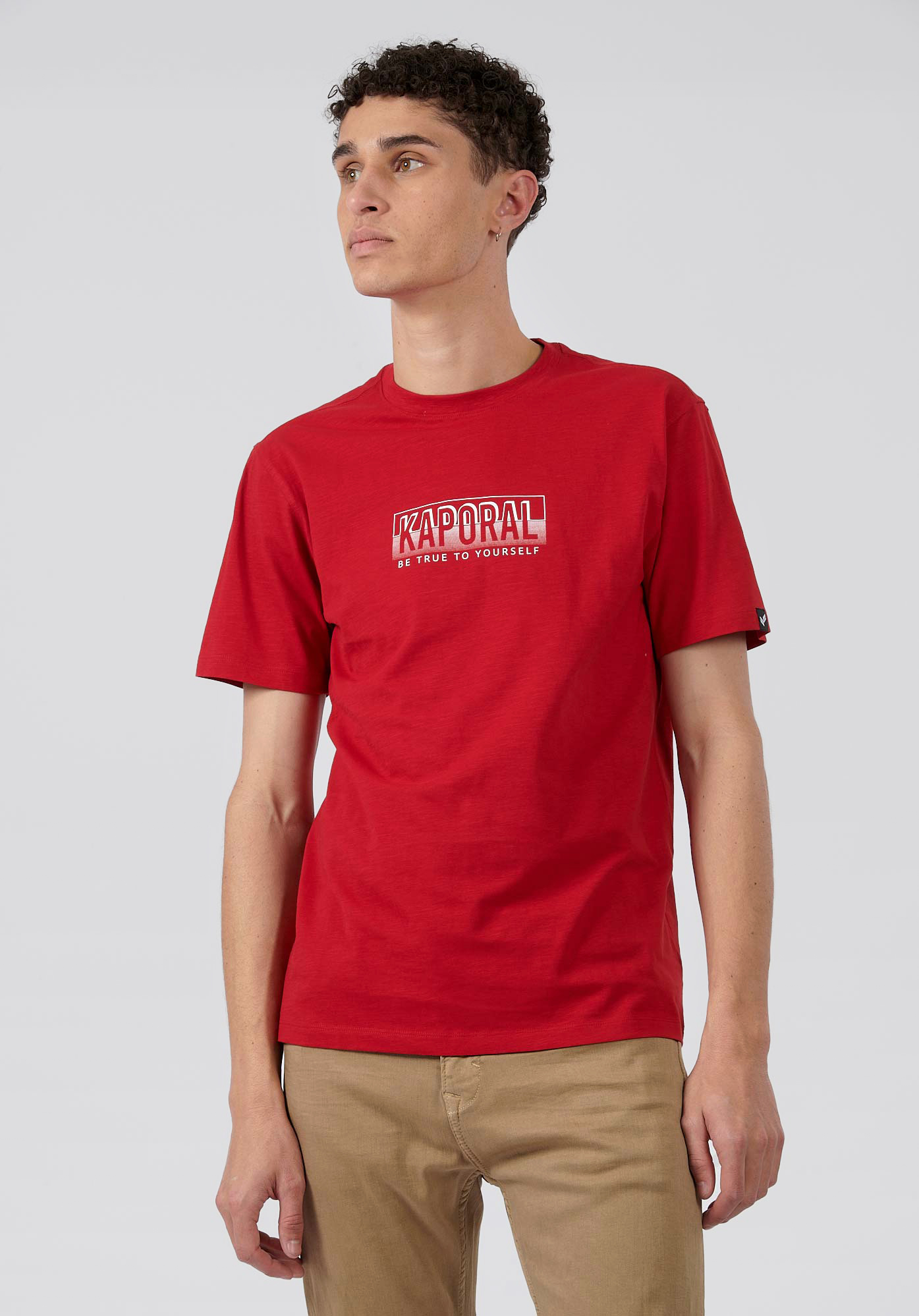 BAZZI  T-shirt rouge Homme en 100% coton bio