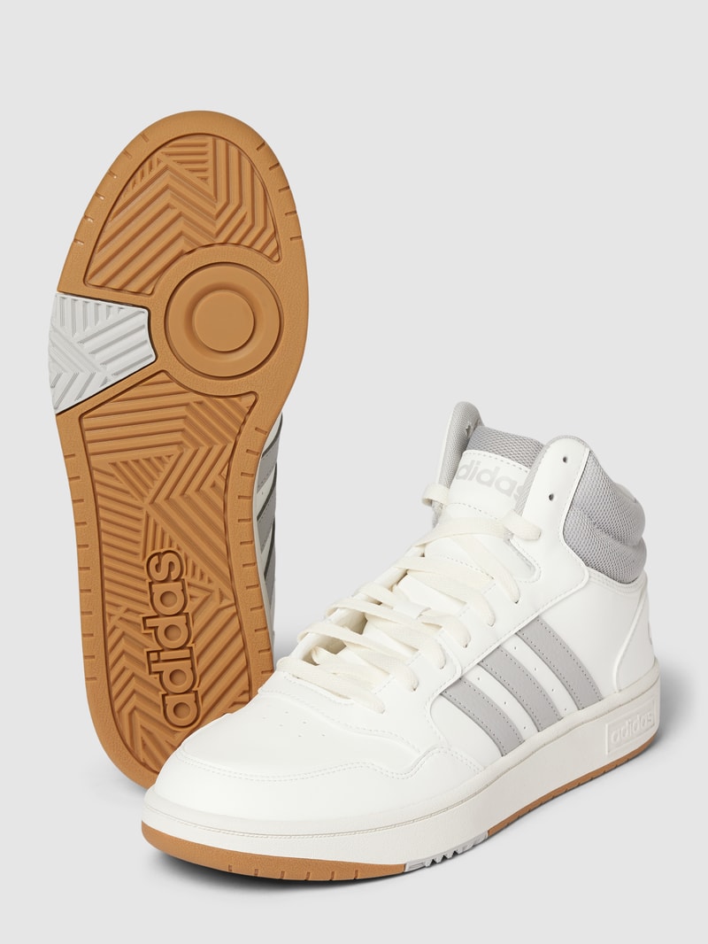 High Top Sneaker mit Kontrastbesatz Modell 'HOOPS 3.0 MID' in weiß