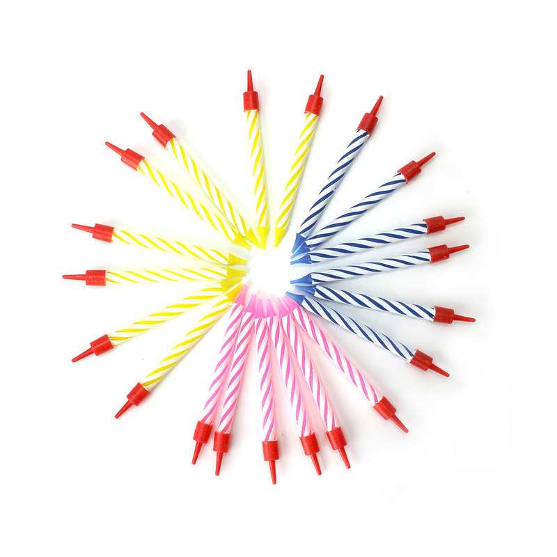 20 bougies anniversaire avec support Cotillons d'Alsace