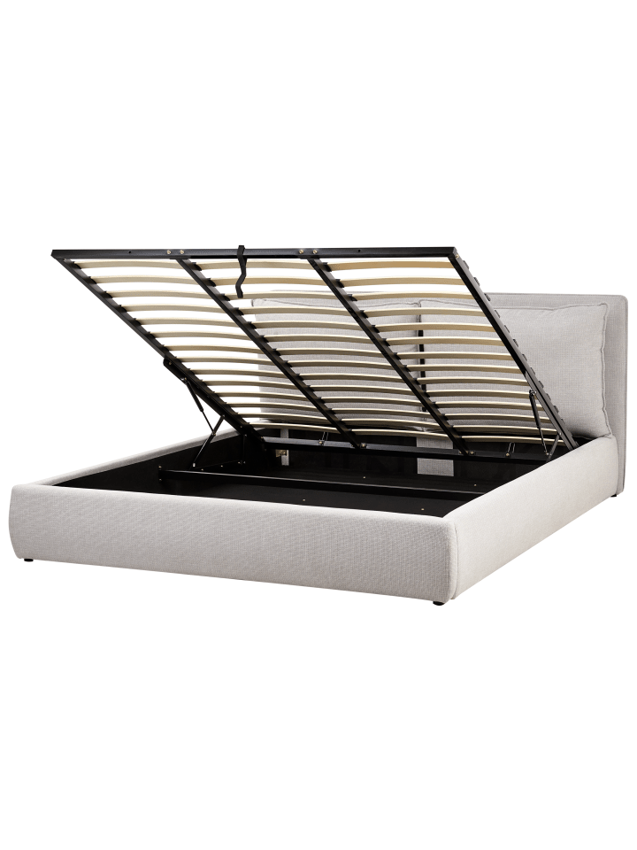 Beliani Doppelbett BAJONNA in Grau - (W) 204 x (H) 102 x (L) 235 cm günstig kaufen onesize