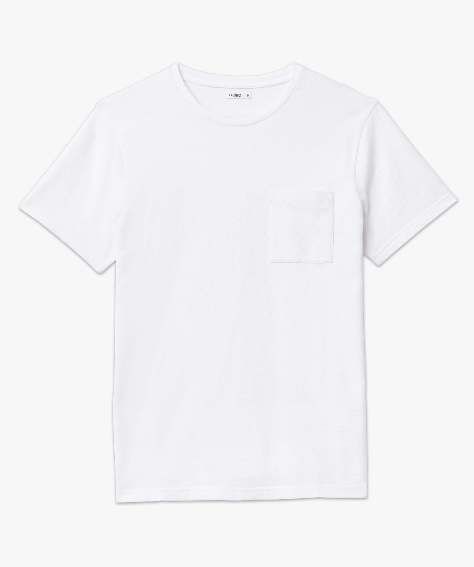 Tee-shirt homme à manches courtes en maille épaisse blanc | GEMO