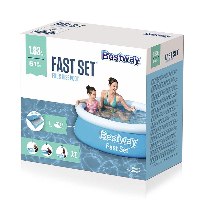 Bestway Badebasseng Rundt, 183 cm, 940 l, Bestway