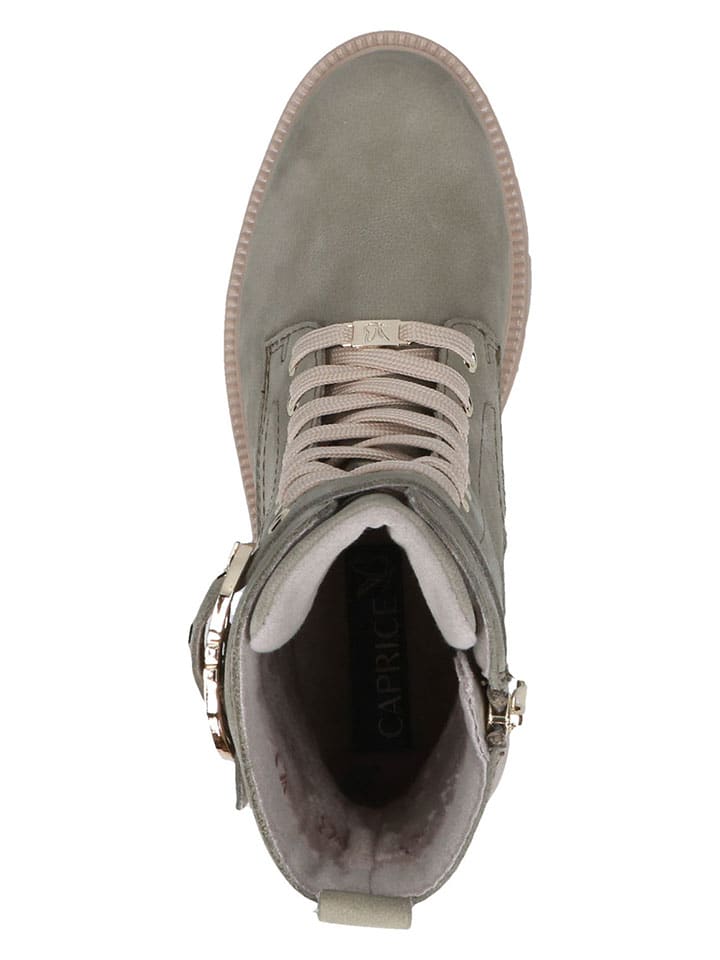 Caprice Leder-Boots in Khaki günstig kaufen