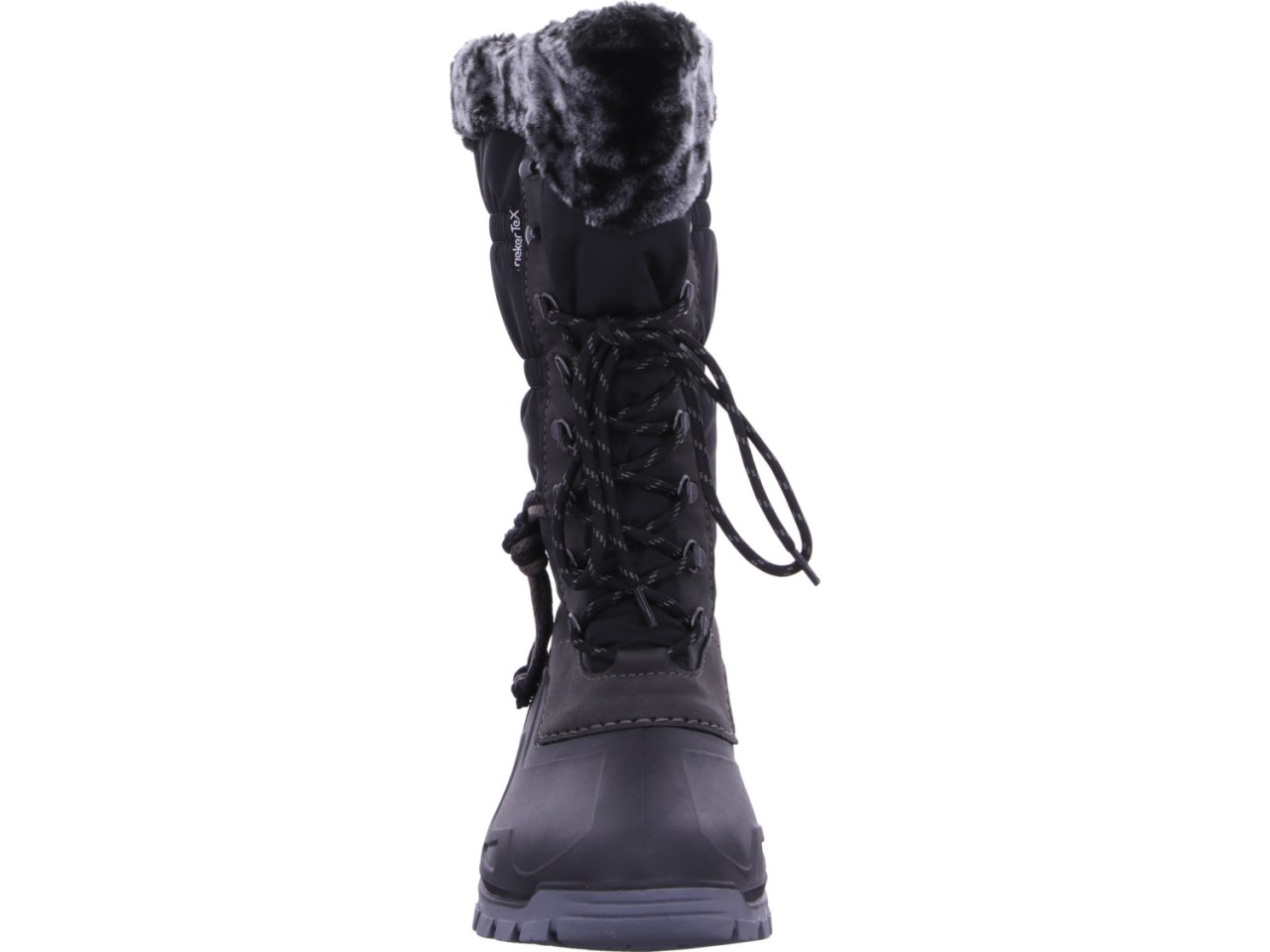 RIEKER Schnür-Stiefeletten schwarz