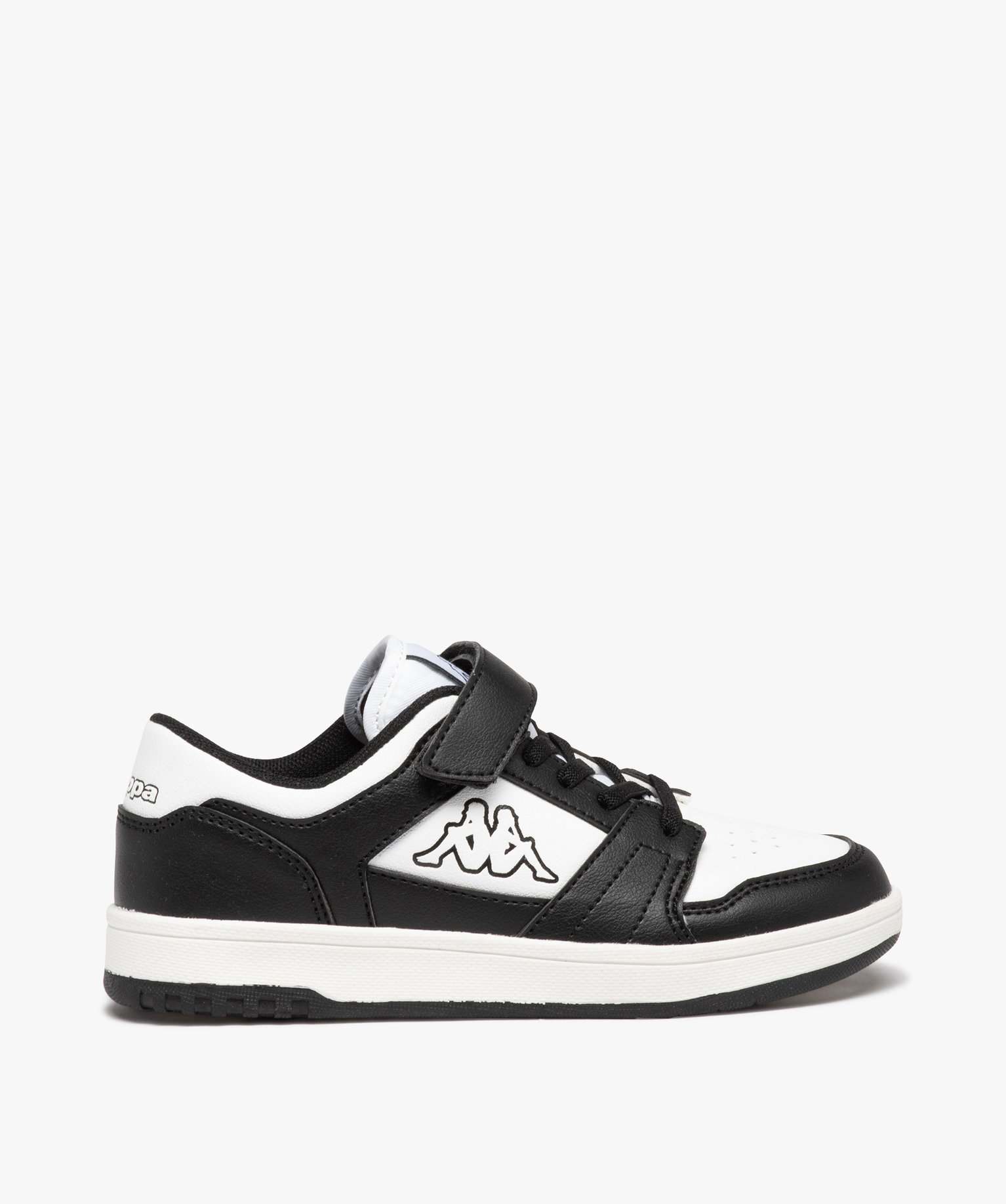 Baskets Garçon bicolores à lacets et à scratch - Kappa blanc | GEMO
