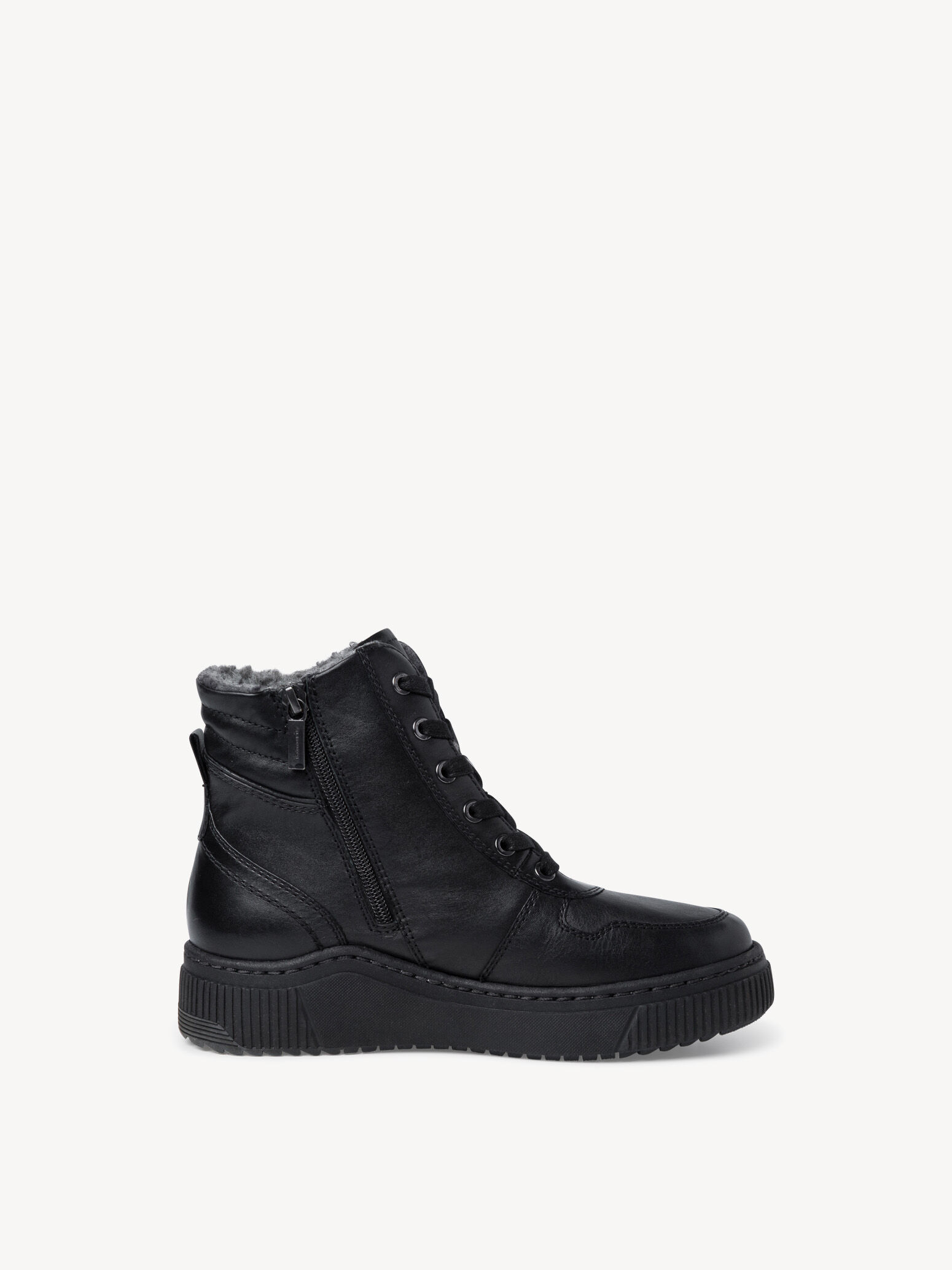 Bottine en cuir - noir