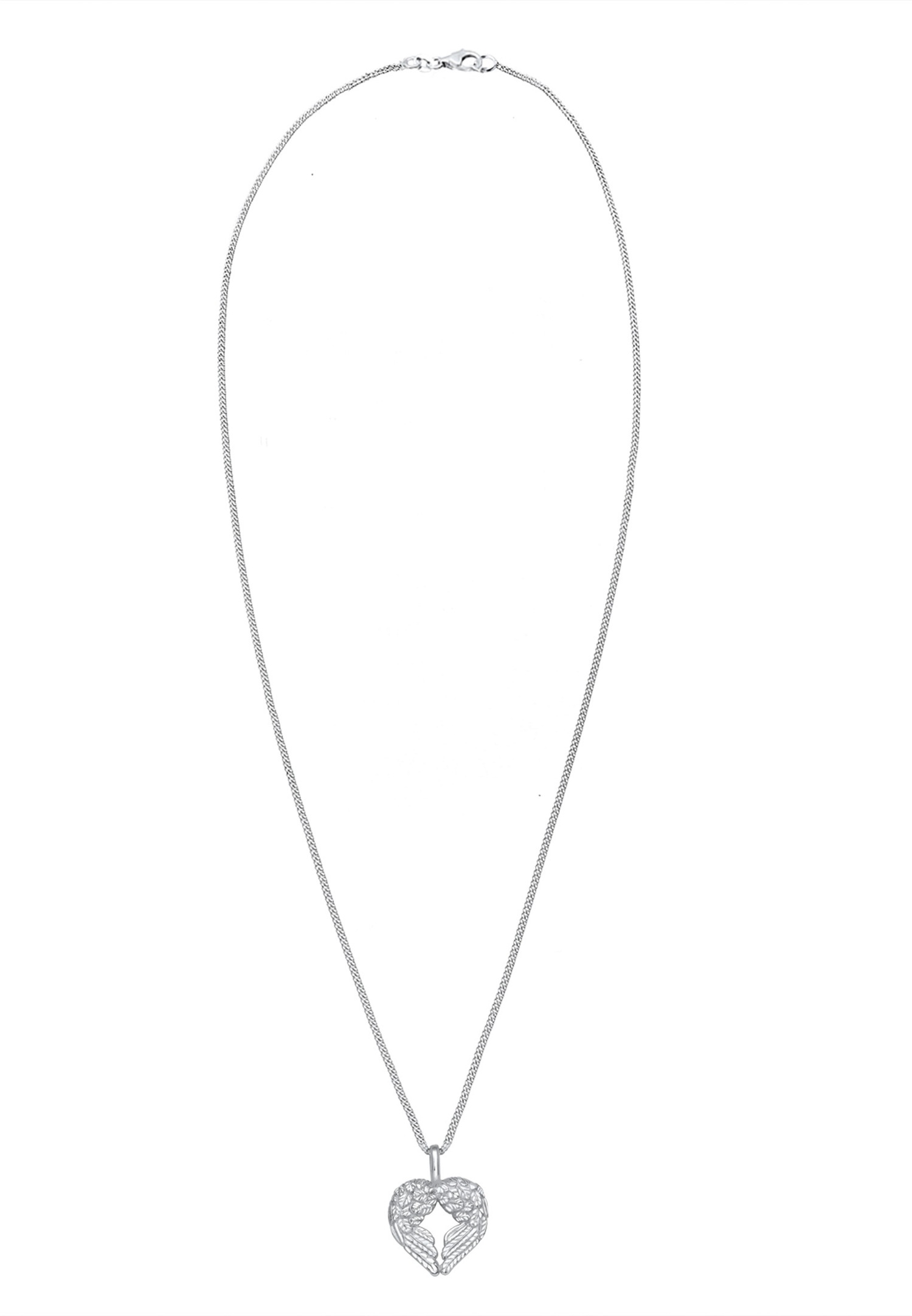 Ciondolo da donna Elli a forma di cuore con ali d'angelo in argento sterling 925.