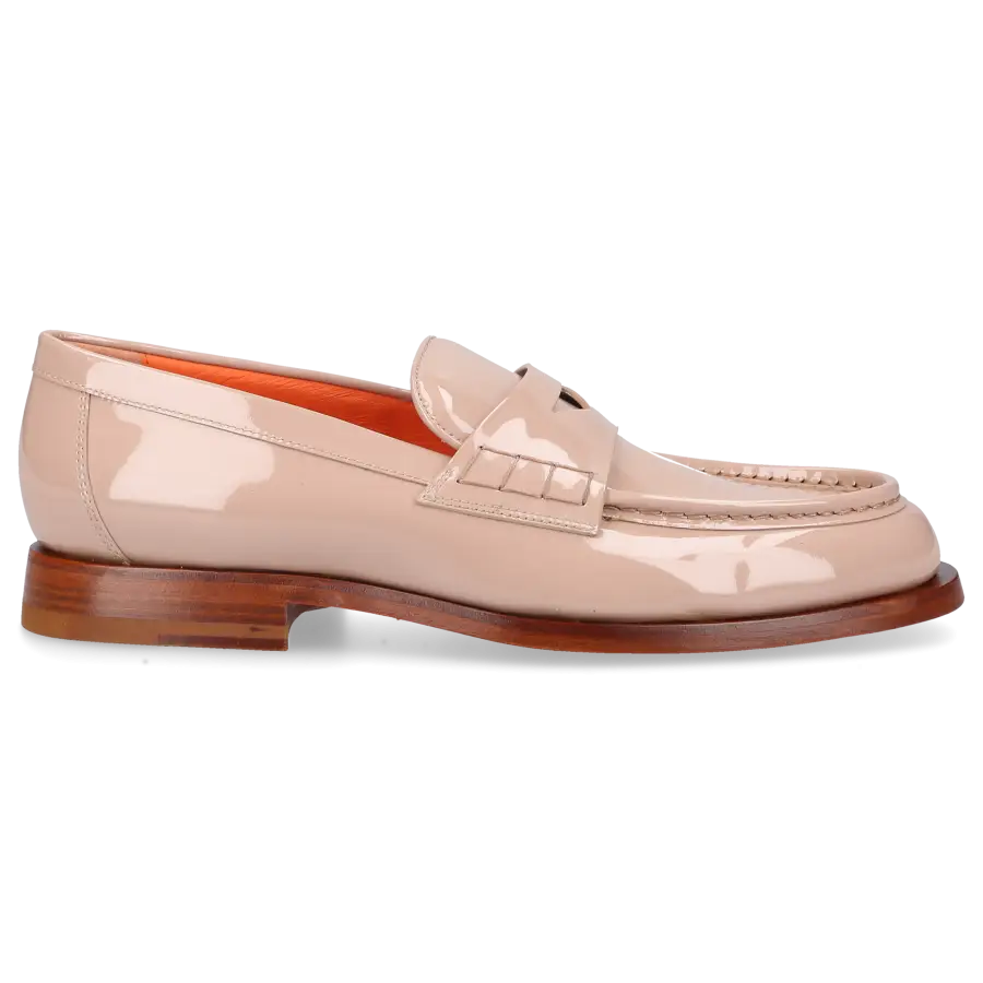 Santoni - Loafer 59462 Lackleder - beige