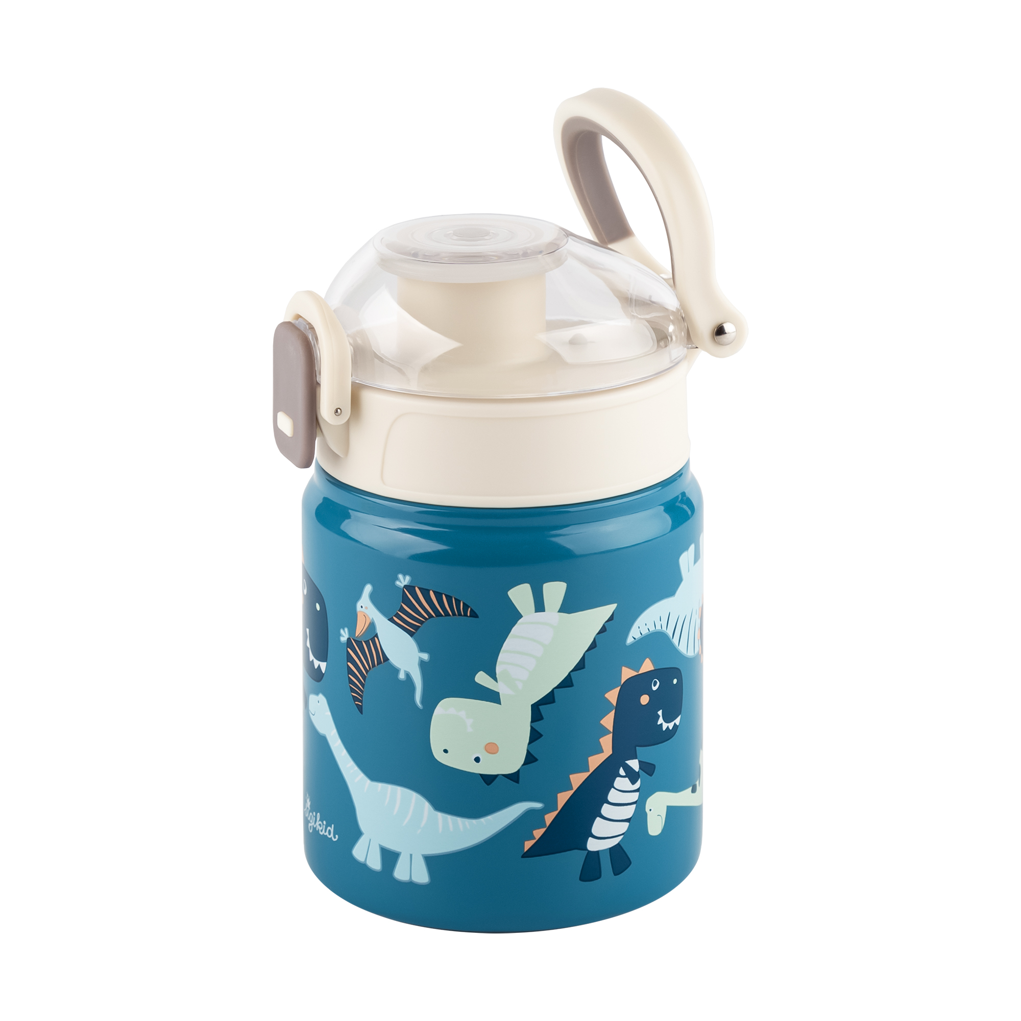 Kinder Edelstahl Trinkflasche Dino, 400 ml