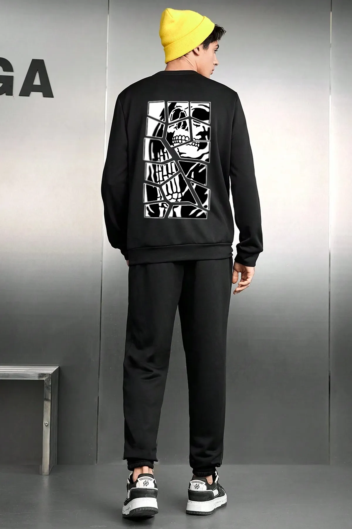 uyguntarz  Sport-Sweatsuit Set - Schwarz - Regular Fit