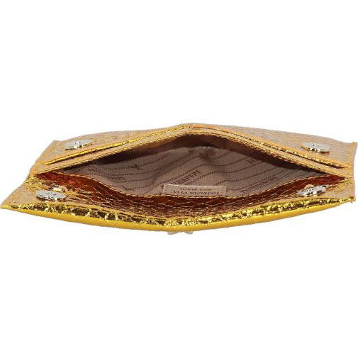Patrizia Pepe Fly Clutch Tasche Leder 21 cm