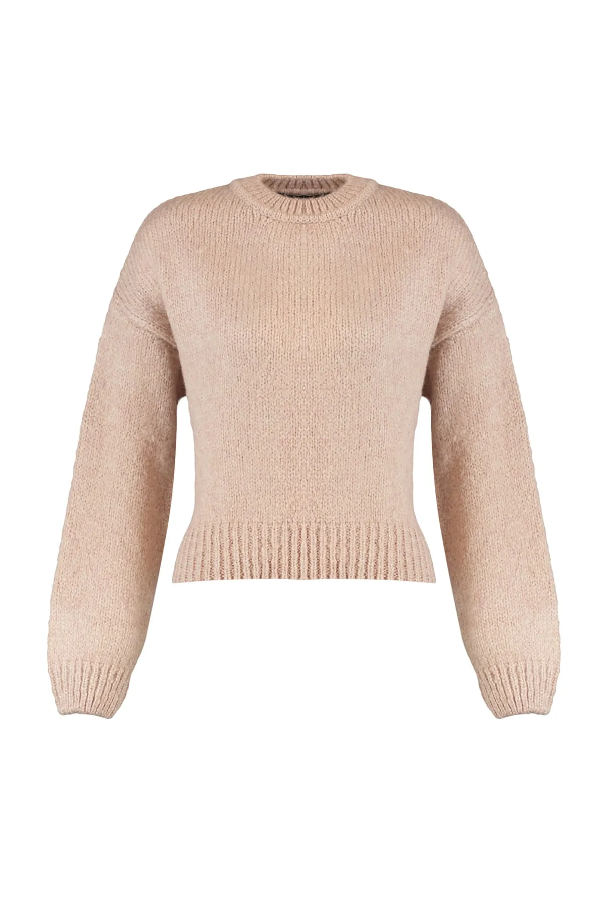 Trendyol Collection  Puderfarbener, weich strukturierter Basic-Strickpullover mit weiter Passform TWOAW23KZ00185
