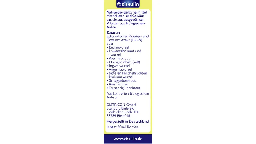 Zirkulin Bitter-Elixir 50 ml