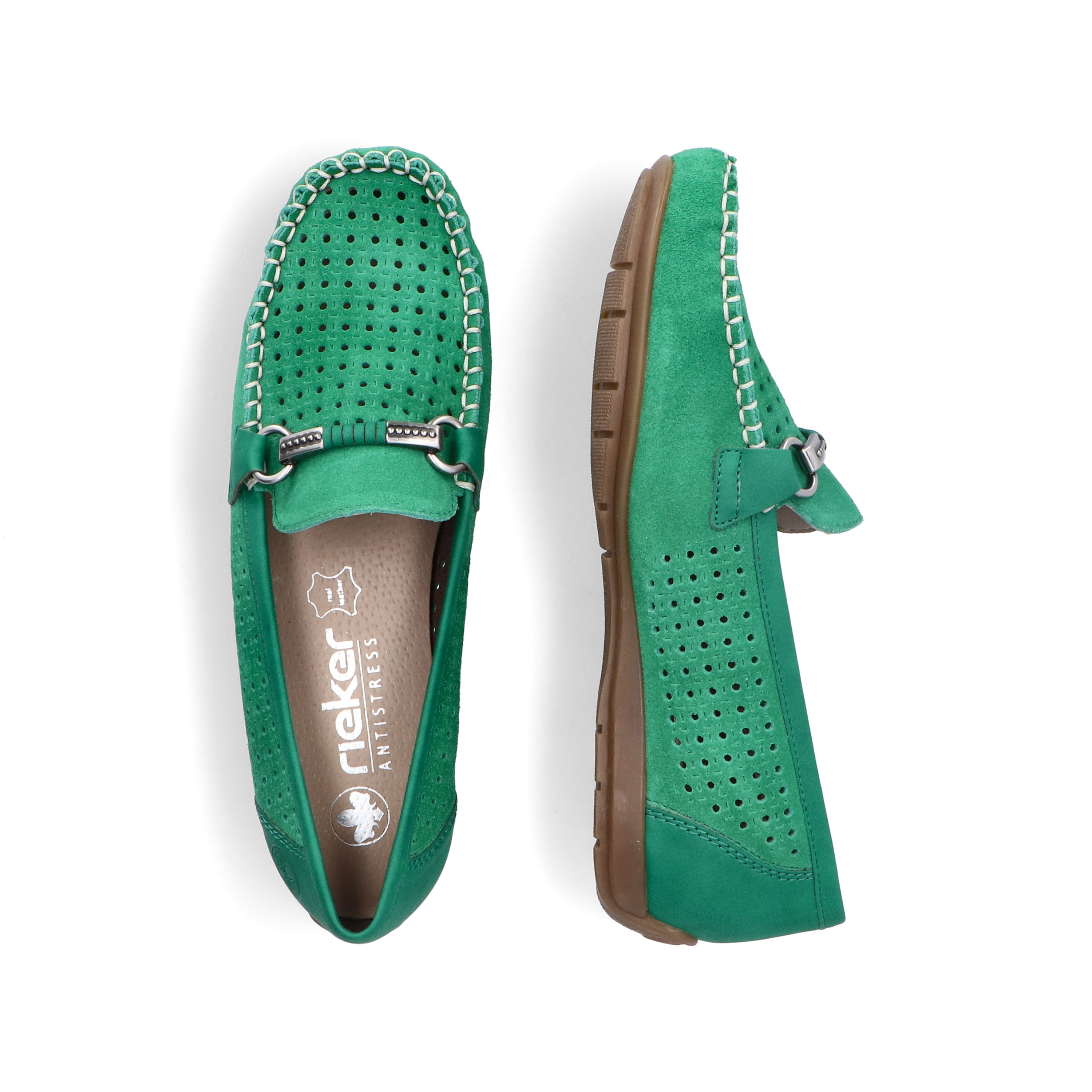 Rieker Damen Loafer grasgrün