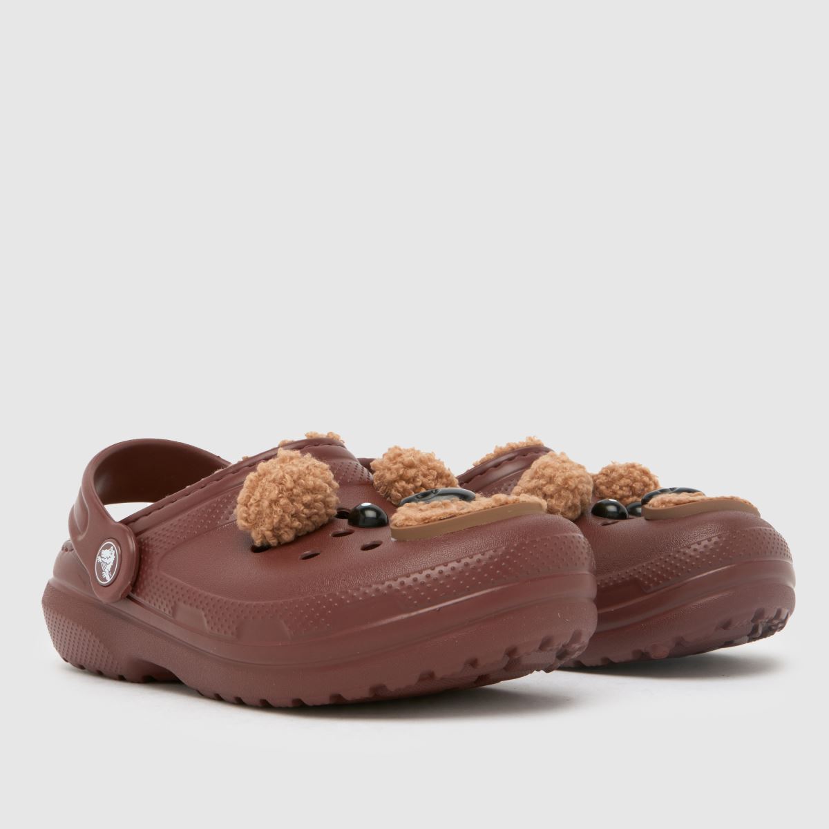 Crocs bruna multifärgade klassiska fodrade träskor Junior sandaler