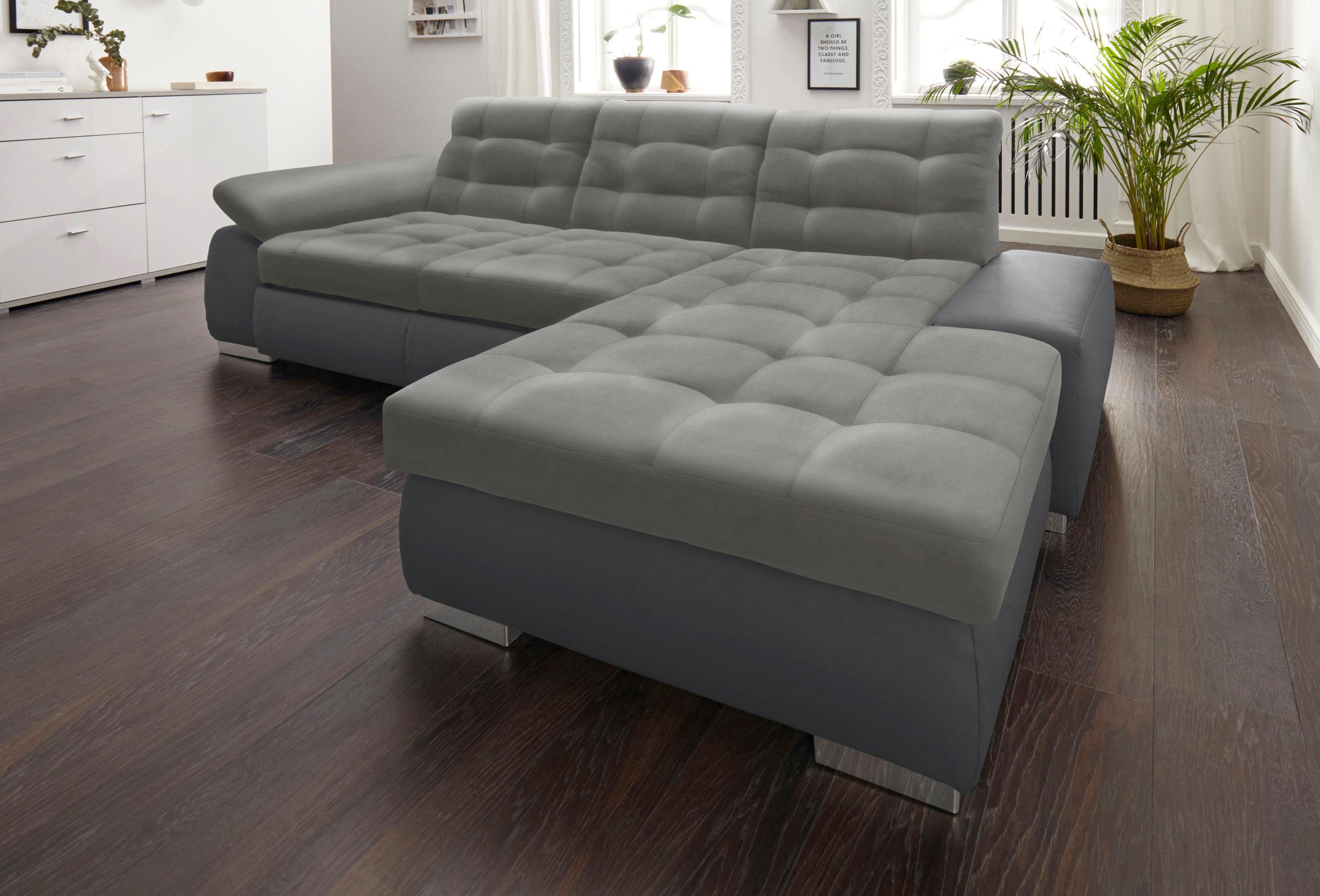 sit&more Ecksofa Ontario, XXL, wahlweise mit Bettfunktion