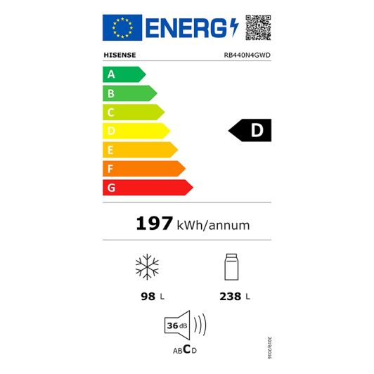 Ψυγειοκαταψύκτης HISENSE RB440N4GWD