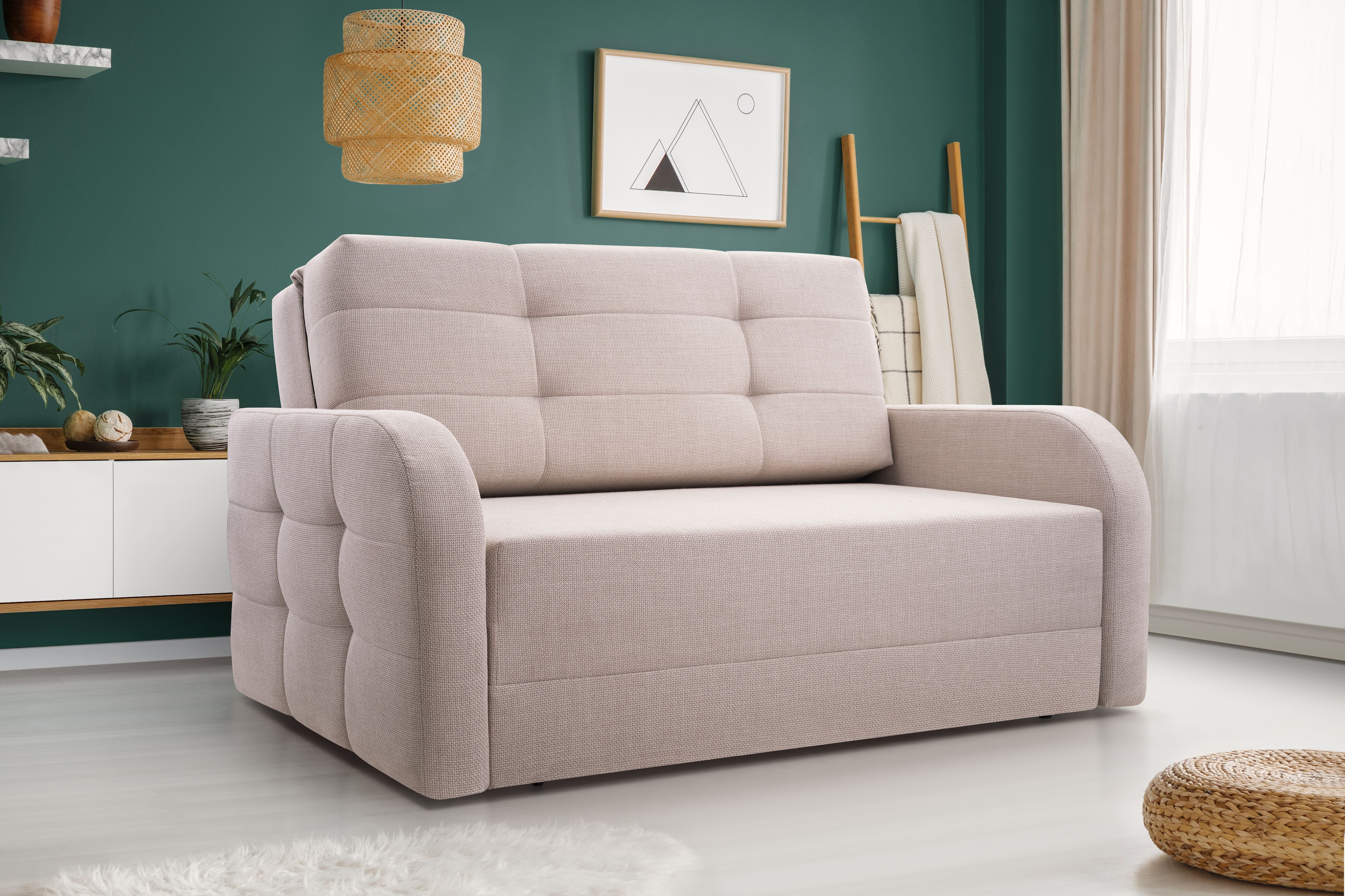 MOEBLO Kindersofa Porto 120, Schlafsessel Sofa Sessel, mit Schlaffunktion, mit Bettkasten
