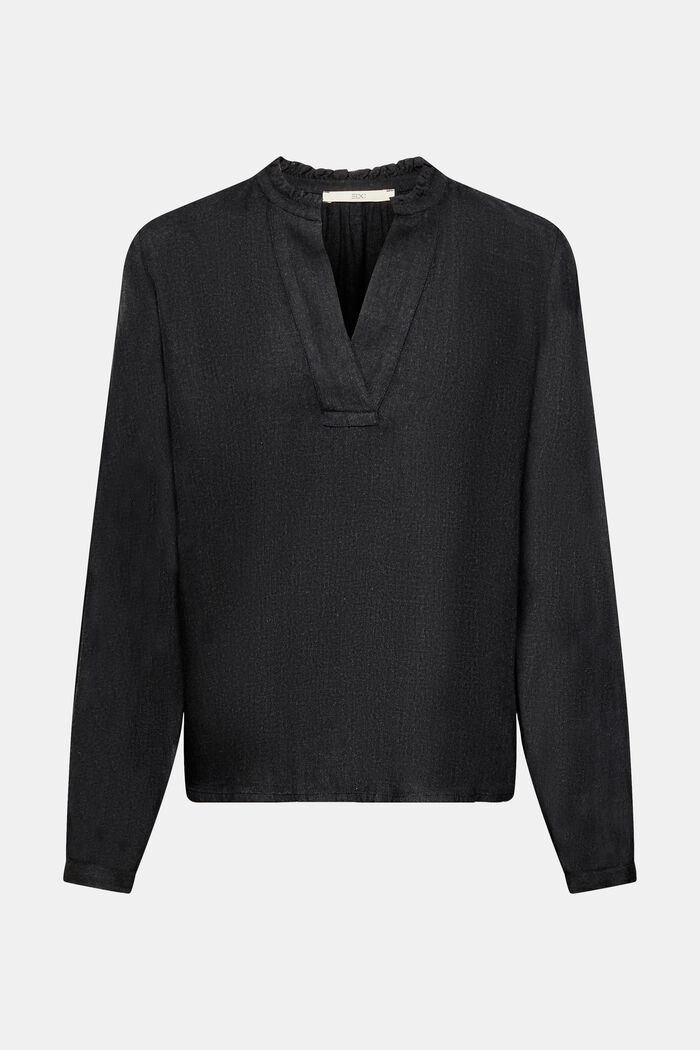 Bluse mit Ausschnitt in Wickel-Optik
