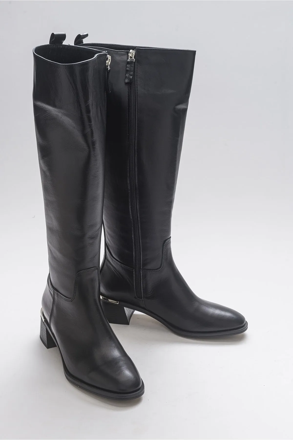 Luvi  Sova Black Skin Echtleder Damenstiefel
