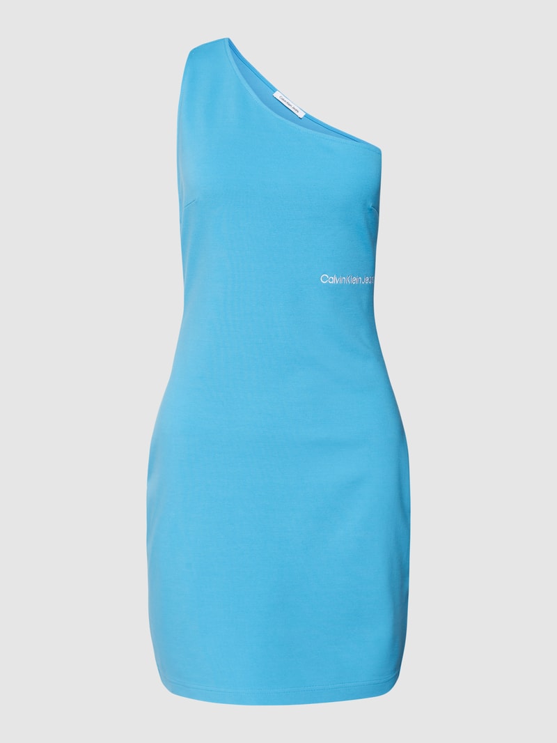 Minikleid mit One-Shoulder-Träger Modell 'MILANO' in bleu