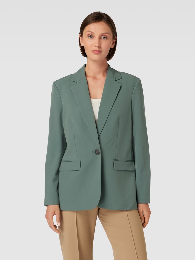 Loose Fit Blazer mit Viskose-Anteil Modell 'TROIANTHEA' in petrol