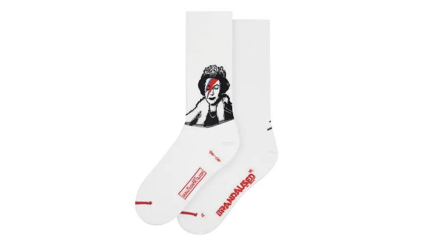 MuseARTa Unisex Socken Banksy Graffiti - Lizzie Stardust WHITE
