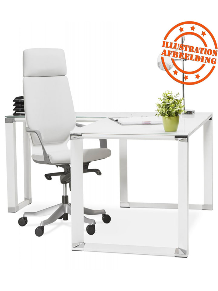 KADIMA DESIGN Eckschreibtisch aus Holz und Metall | Minimalistischer Stil in Beige-Weiß günstig kaufen 170 x 160 x 73 cm