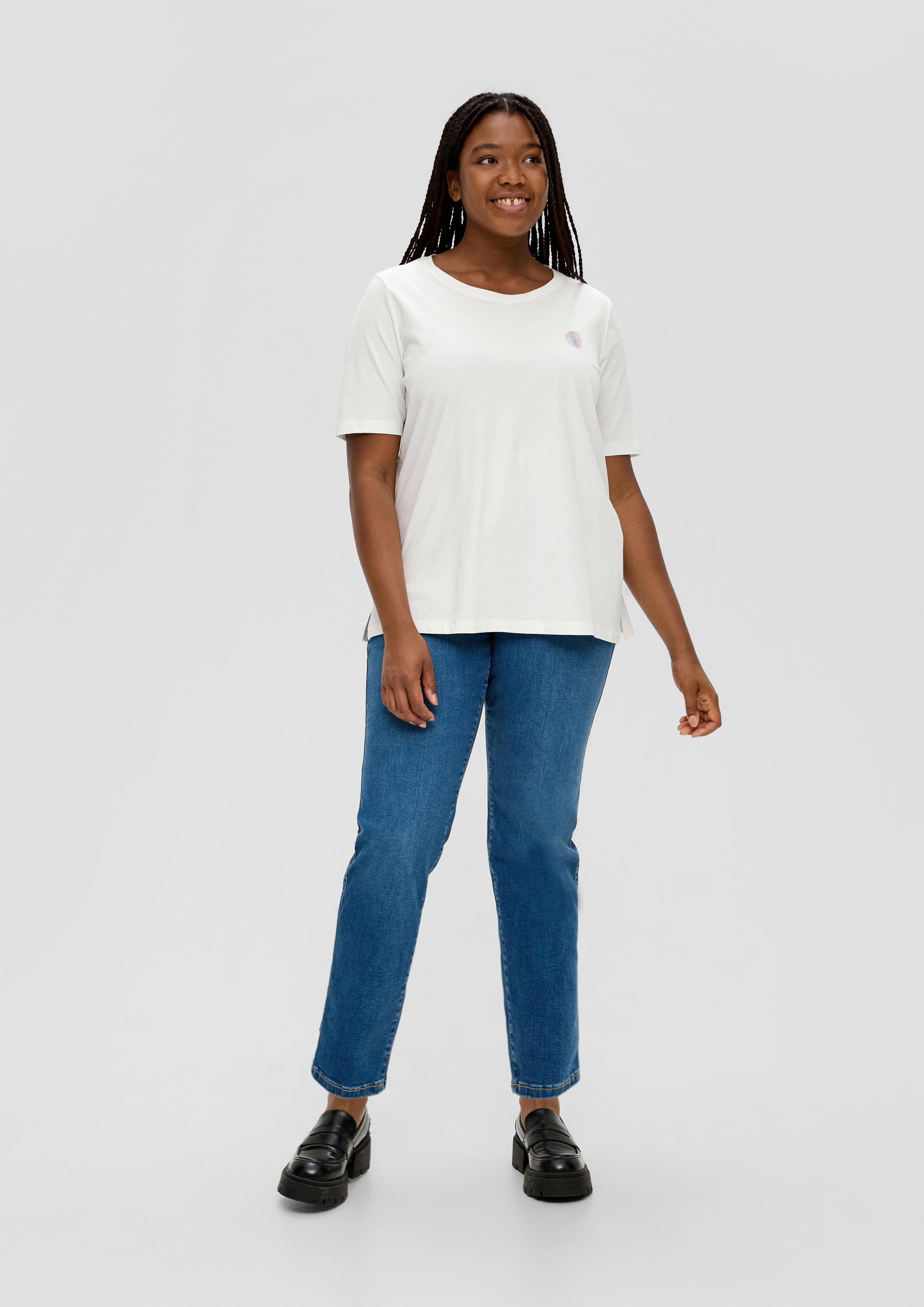 T-Shirt mit gummiertem Print  2135867-02D1