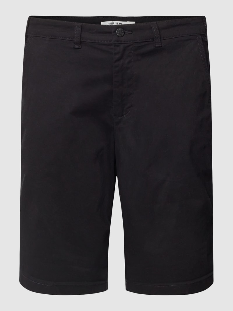 Bermudas mit Paspeltaschen in schwarz