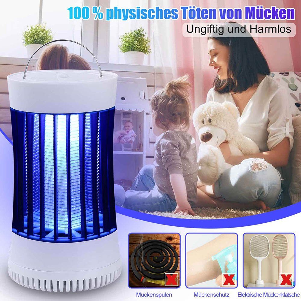 Rosnek Moskitonetz wiederaufladbar, für Haus Schlafzimmer Außenbereich (1 St), Elektrischer Käferzapper; mit Aufhängeschlaufe