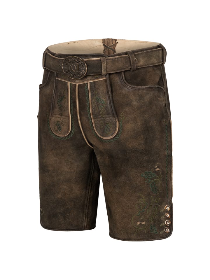 KRÜGER Lederhose Tarius in braun günstig kaufen