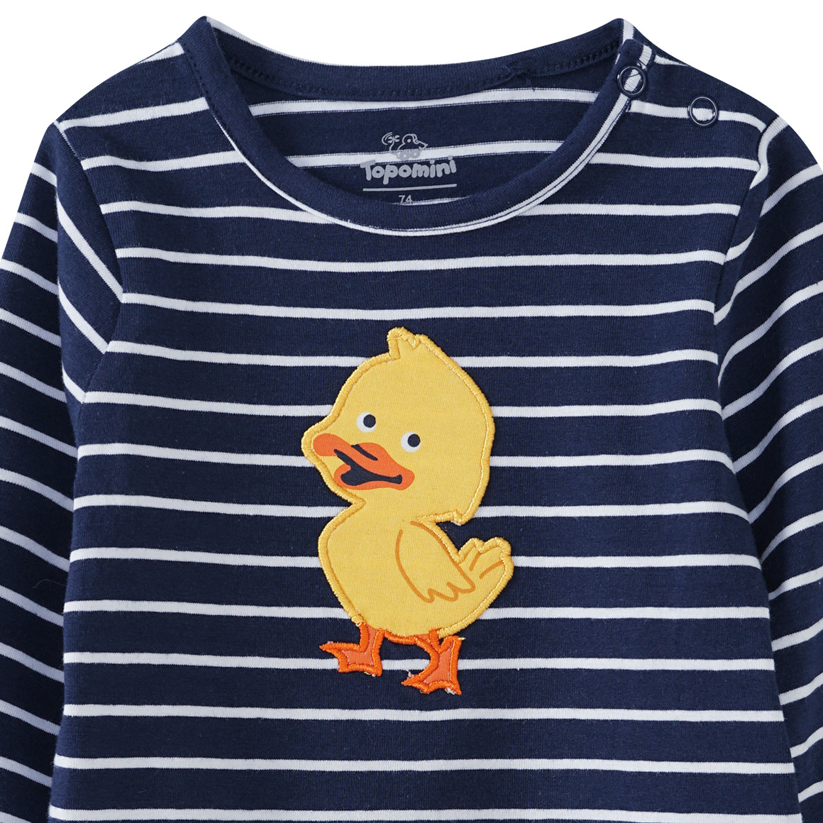 Baby Langarmshirt mit Entchen-Applikation