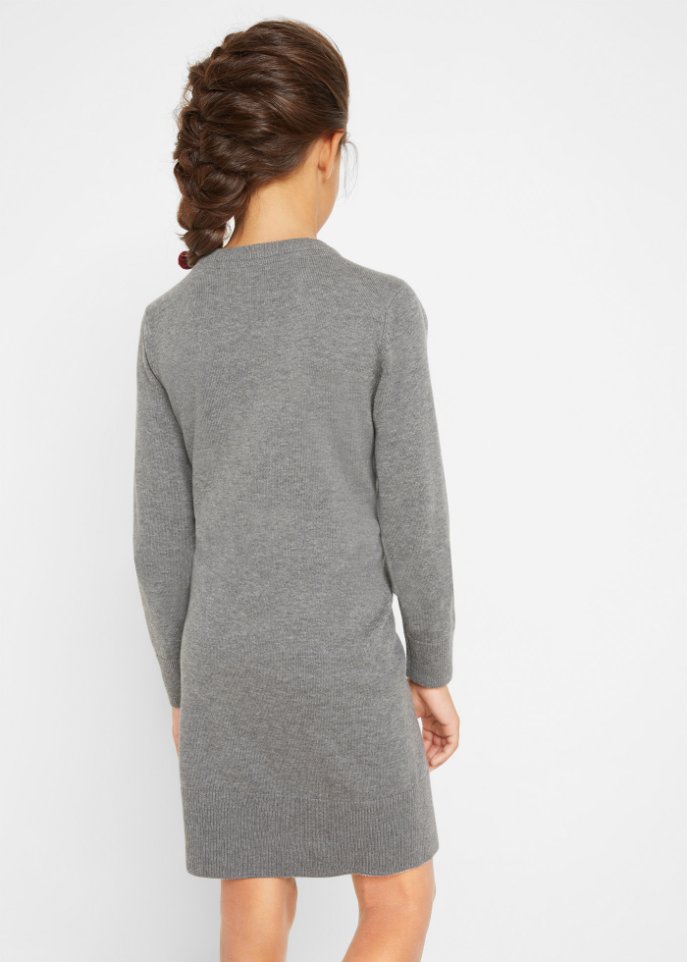 Mädchen Strickkleid mit Pailletten