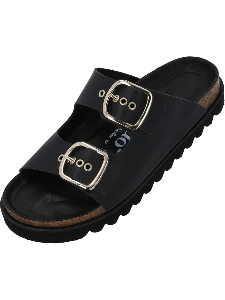 palado Plateau-Pantoletten in Schwarz günstig kaufen
