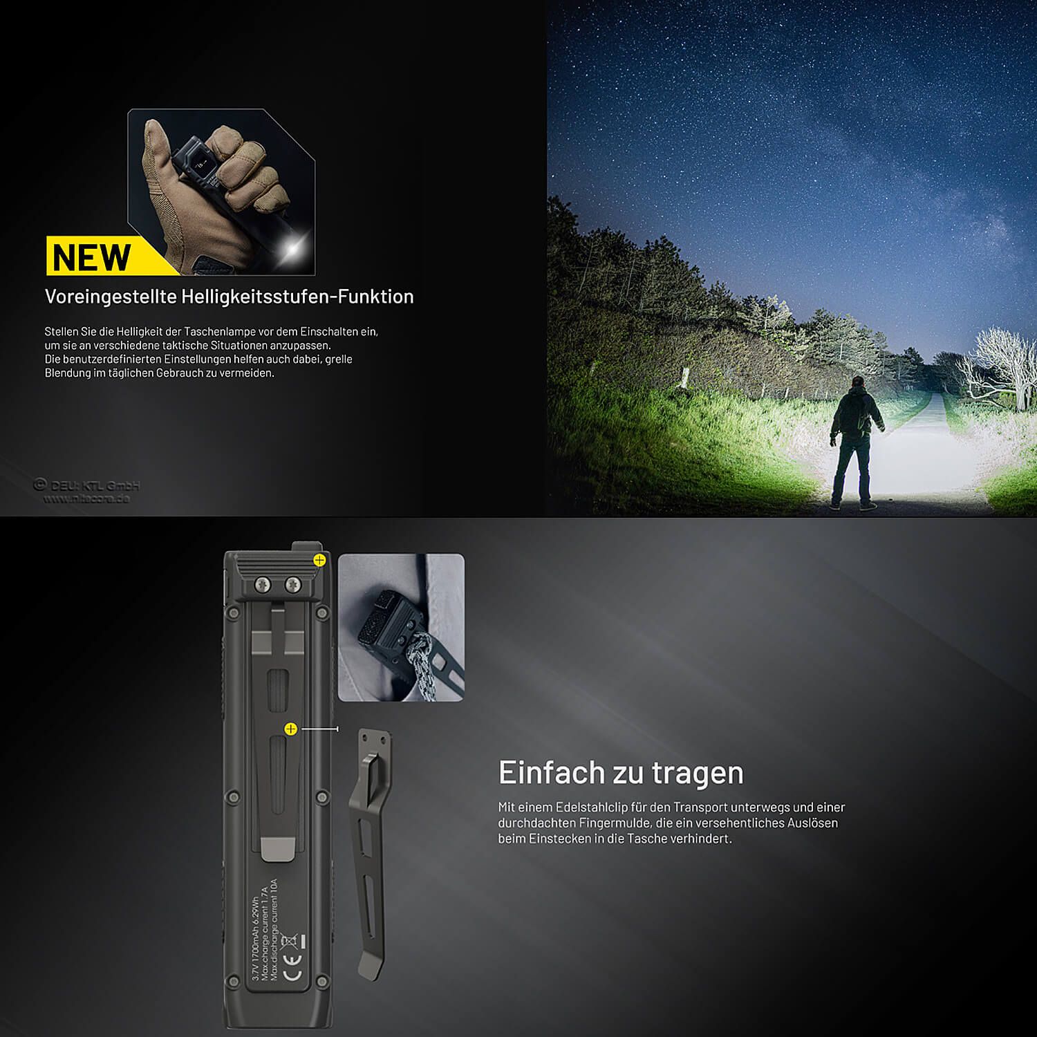 LED Taschenlampe EDC27 UHi - 3100 Lumen