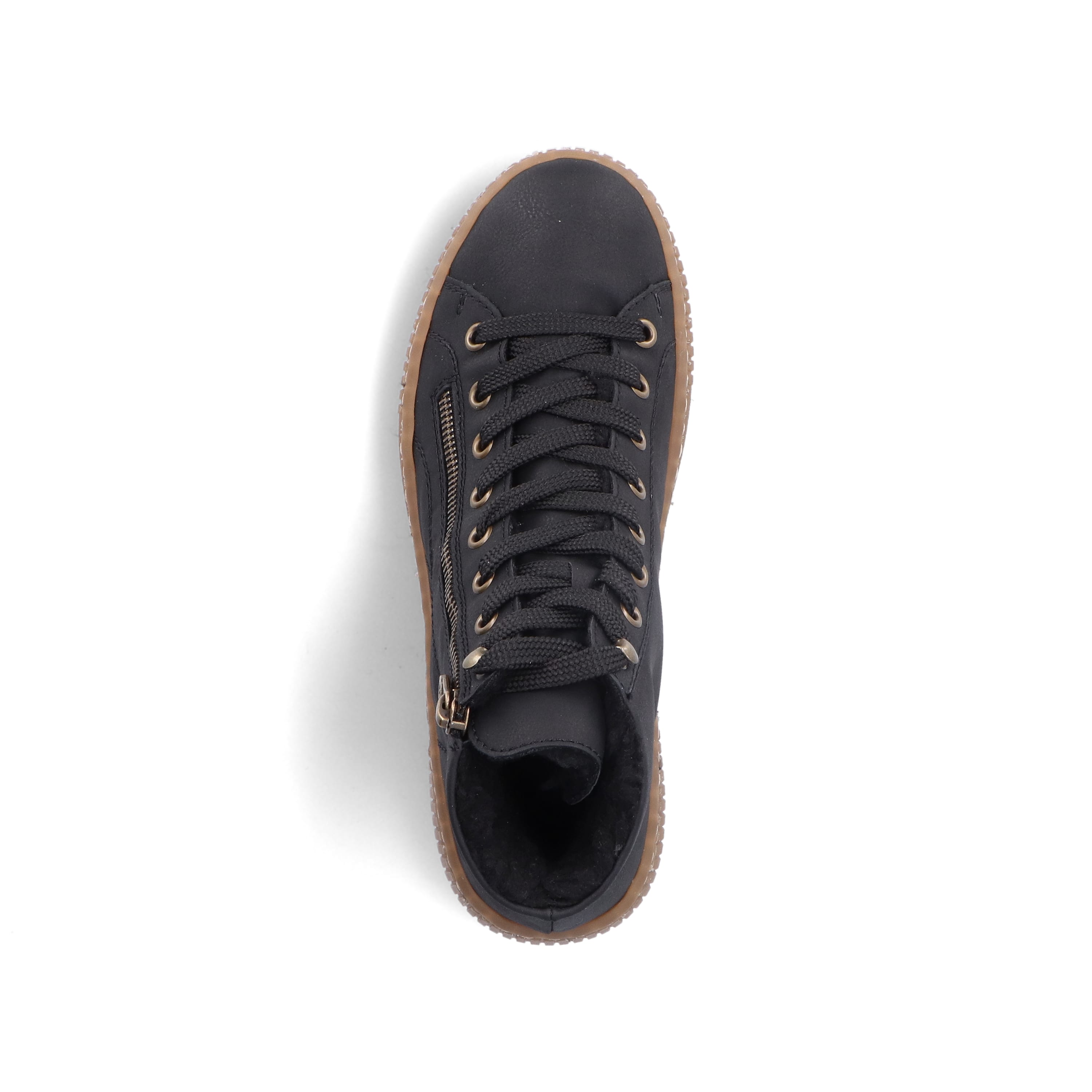 Rieker Damen Schnürschuhe asphaltschwarz